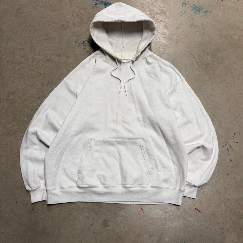 2000s blank‎ white hoodie